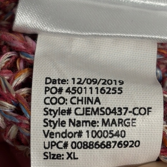 Ella Moss Marge Knit Crochet Tank Blouse Sweater XL Pink - Picture 6 of 8